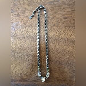 DANNIJO Annabelle Swarovski Crystal Bronze Chain Necklace